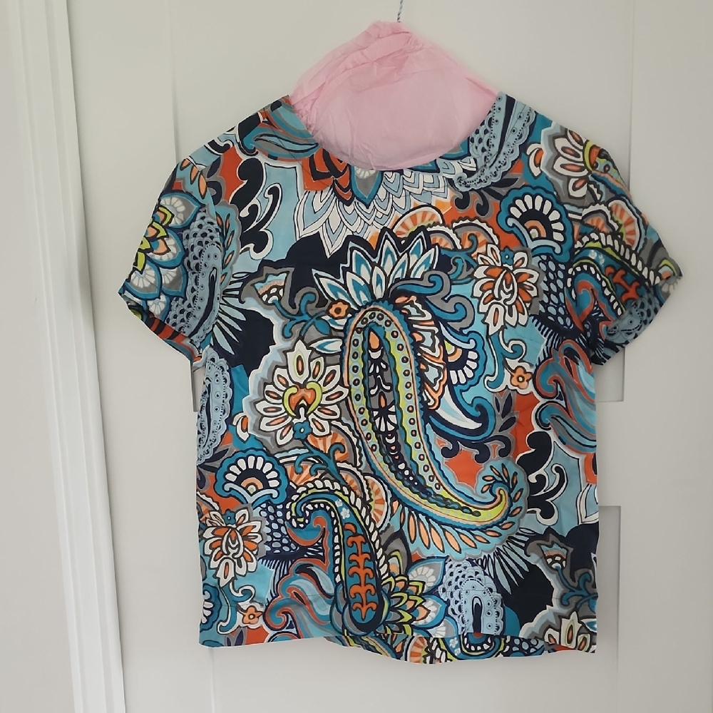 J Crew Colorful Paisley Woman's Top